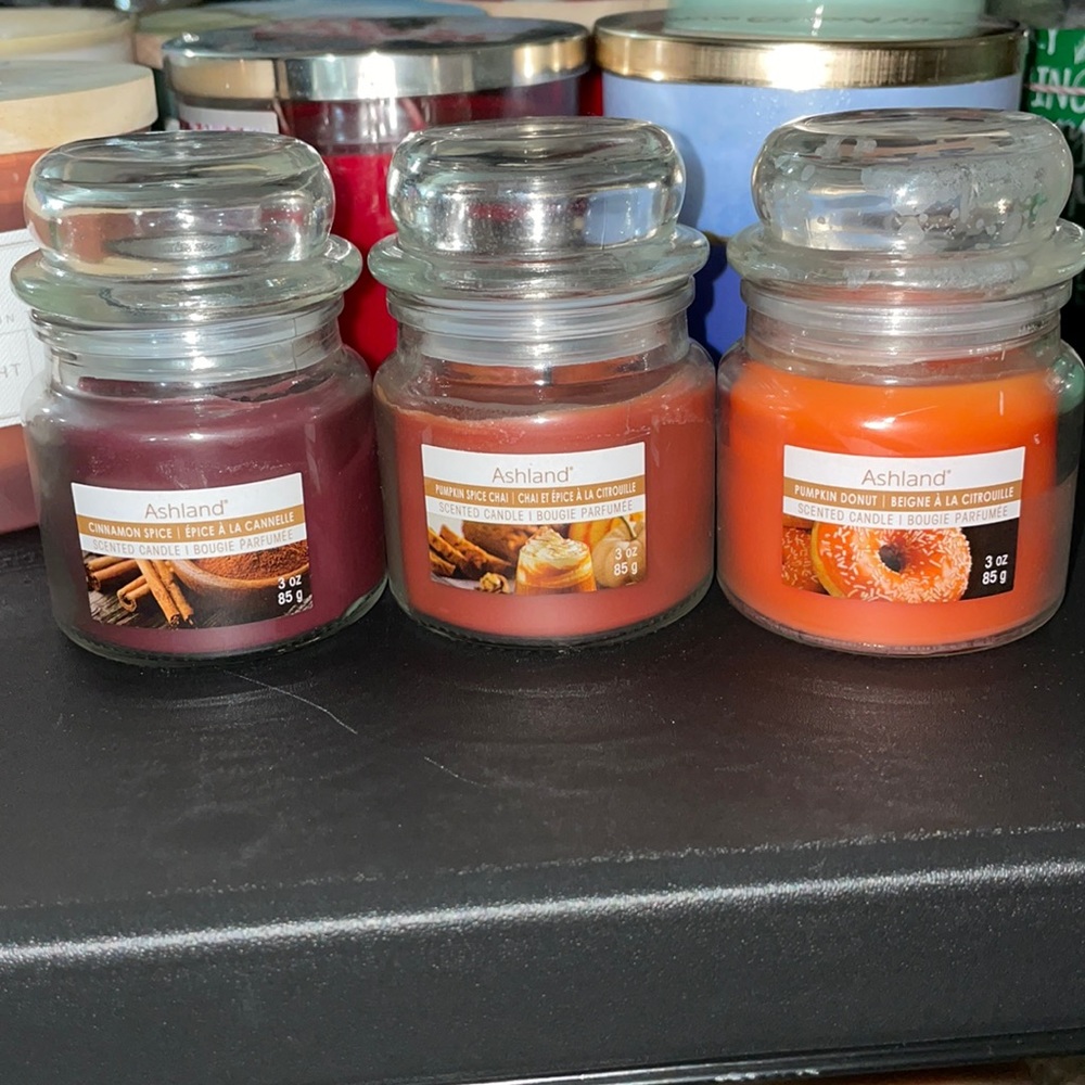 set of three ashland candles